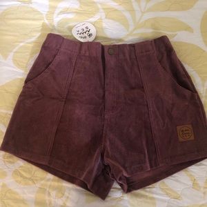 High Waisted Corduroy Shorts